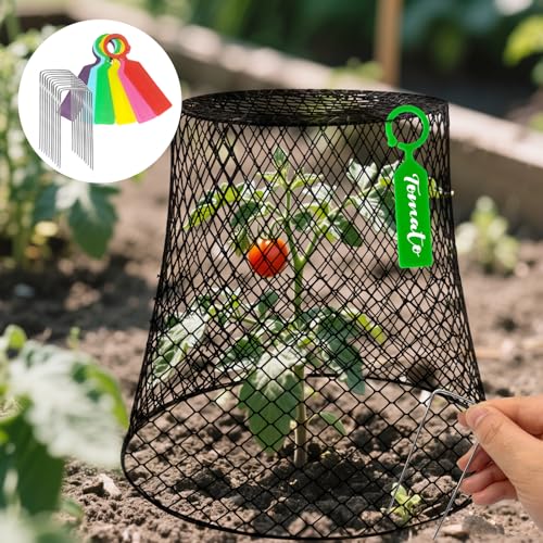 15 Sets of Chicken Wire Cloche Plant Covers Garden Netting, Heavy Duty Chicken Wire Plant Covers Protectors from Animals for Keeping Bunnies Chicken Squirrels Birds Other Out 9.13×9.13 in