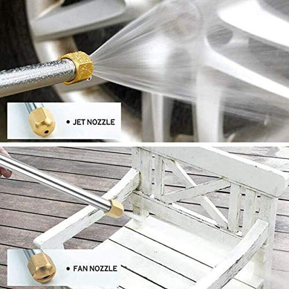 High Pressure Power Washer wand, Hydro Jet Water Hose Nozzle,Watering Sprayer Cleaning Tool, Wand Lance for Gutter Patio Car Pet Window Glass Black - color: Black