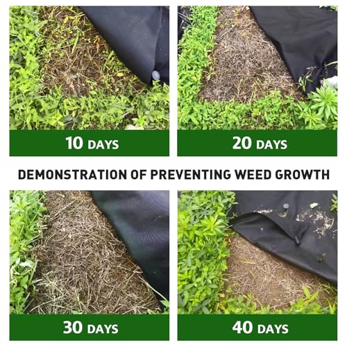 HOOPLE 3FT*100FT Premium Landscape Fabric Weed Barrier, Durable & Heavy-Duty, Thick Weed Barrier Fabric, Easy Setup & Superior Weed Control - size: 3.2 oz – 3 ft x 100 ft