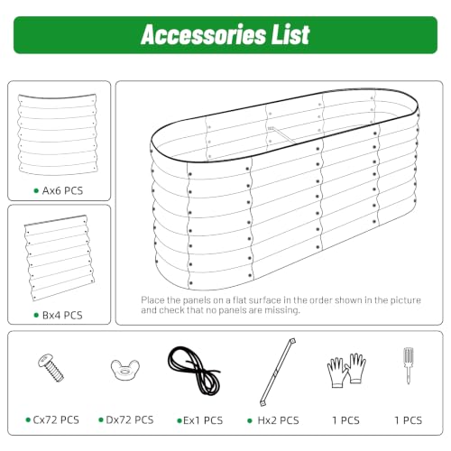 SnugNiture Galvanized Steel Raised Garden Bed Kit - 4x2x2 ft Large Metal Planter Box for Vegetables, Flowers, Herbs | Easy Assembly, Open Bottom Design - size: 4x2x2ft(1 Pack)