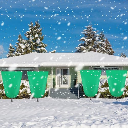4 Pcs Plant Covers Freeze Protection 35.4" x 59", Green - color: Green