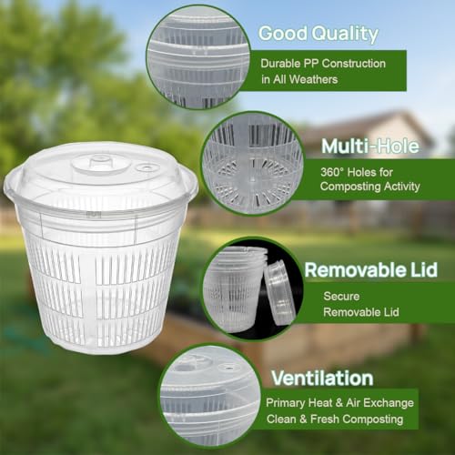 3 Pack In Ground Composter 7.5x5.1x6.9in Worm Compost Bin Worm Farm Kit