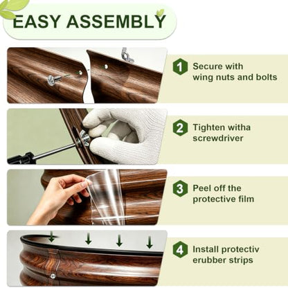 Galvanized Raised Garden Bed Outdoor 4x2x1 ft 2 Pack Oval Brown - color: Brown 2 Pcs, size: 4 x 2 x 1 ft