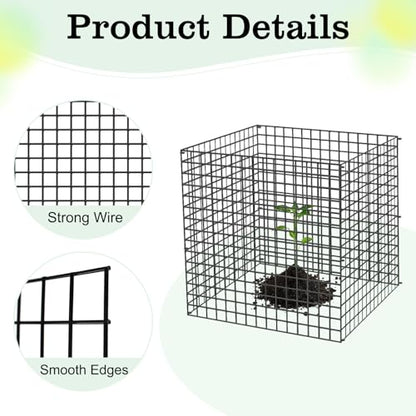 4 Packs Wire Plant Protectors,15.7" X 15.7" Wire Mesh Plant Protector cage,DIY Garden and Vegetable Protectors,Plant Cage to Protect Plants from Animals