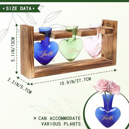 Plant Terrarium Propagation Stations Hydroponics - color: Color 1(Faith Hope Love)