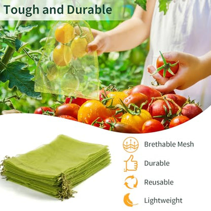 50 Pcs Fruit Protection Bags, 4×6 in Mesh Cover Nets for Tree, Green - color: Green, size: 4×6 in