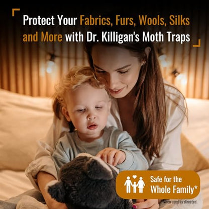 Dr. Killigan's Premium Clothing Moth Traps with Pheromones (Black, 6 Traps) - color: Black