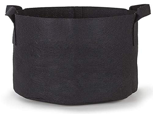 247Garden 5-Pack 30 Gallon Grow Bags/Aeration Fabric Pots w/Handles (260GSM, Black, 15.5H x 24D) - color: Black, size: 30 Gallon