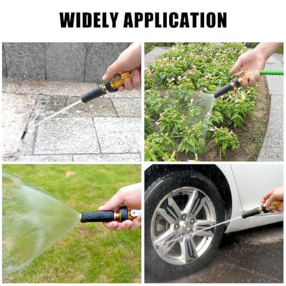 Besiter High-Pressure Rubber-Coated Copper Water Hose Nozzle, Non-Slip TPR Grip, Anti-Corrosion Brass Body, Watering and Irrigation, Outdoor Cleaning - size: 1pcs