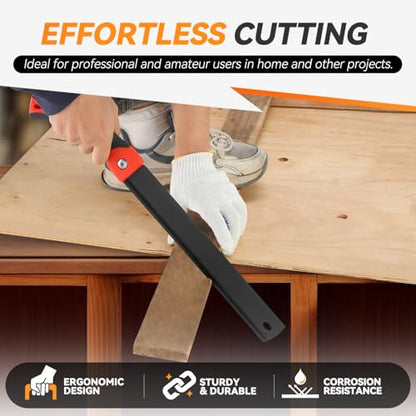 Auto Dynasty Multi Blades HandSaw Set, 6PCS Hardpoint Hand Saw with Cutter Saw Hacksaw Long Blade, Hand Saws For Cutting Wood, Metal, Plastic, Plywood Blade Quick Change Mechanism - style: Multi Blades HandSaw