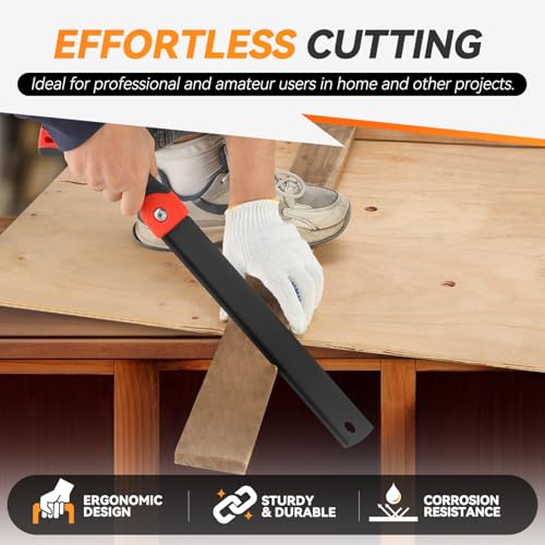 Auto Dynasty Multi Blades HandSaw Set, 6PCS Hardpoint Hand Saw with Cutter Saw Hacksaw Long Blade, Hand Saws For Cutting Wood, Metal, Plastic, Plywood Blade Quick Change Mechanism - style: Multi Blades HandSaw