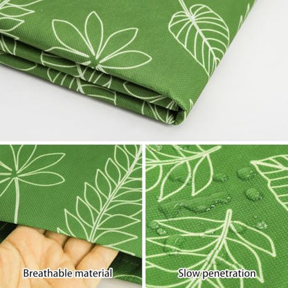 Homimp Plant Covers Freeze Protection,4 PCS Frost Covers with Zipper Drawstring (31.5" x 47.3") Plant Protection Cover Bags for Outdoor Winter Frost Cold Weather Shrubs Trees Jacket Covers,Green Print - size: 31.5"W x 47.3"H