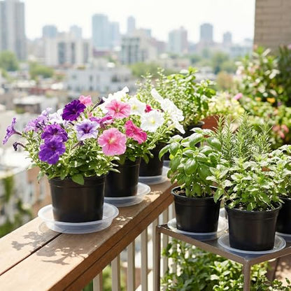 30 Pack Clear Plant Saucer 4/5/6 Inches Plastic Drip Trays to Catch Water - size: 4/5/6 Inch