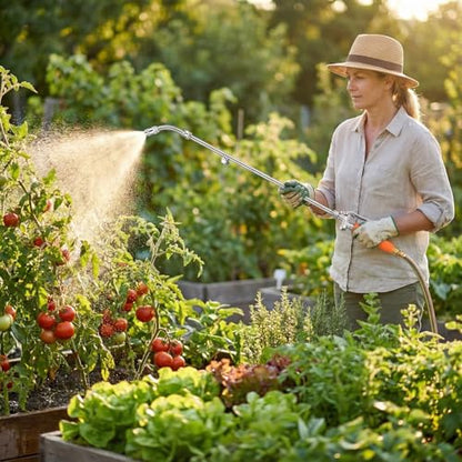 All Metal Sprayer Wand Replacement, Adjustable Garden Watering Wand, Stainless Steel Sprayer Nozzle, Pump Sprayer Wand for Gardening and Lawn Care
