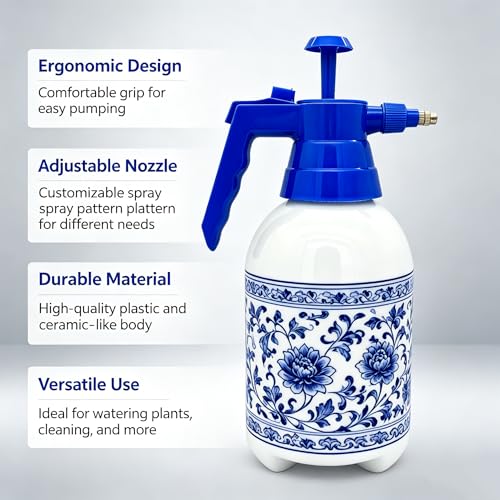 2L Handheld Garden Pump Sprayer Pressure Spray Bottle (2L Blue) - color: 2L Blue