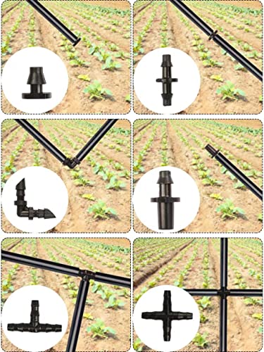 300Pcs Drip Irrigation Parts Kit Drip System Fittings for1/4 Tubing - color: Xkhz