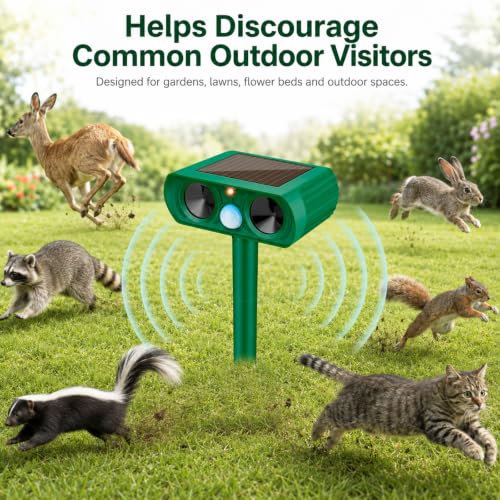 Deer Repellent Devices,2026 Cat Deterrent Outdoor with Motion Sensor 1 Pack