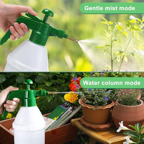 Ziliny 2 Pcs 27 oz Handheld Pump Spray Bottle Garden Mister Spray, Green - size: 27 oz