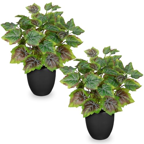 14.5" Artificial Plants Indoor Home Decor Set of 2 Faux Grape Plants - color: 2 Sets # Rusted Green