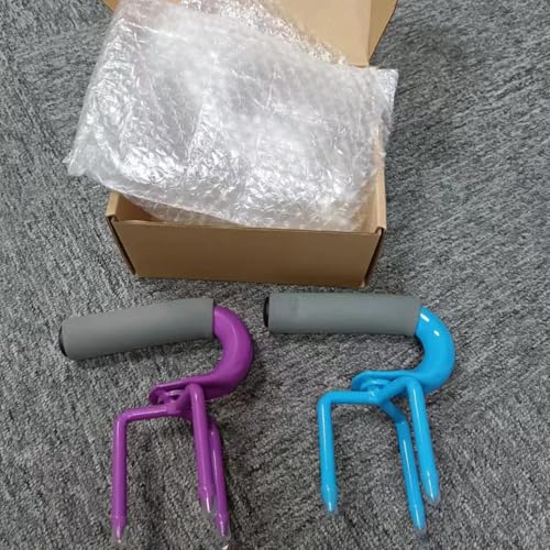 Hand Tiller Garden Tool Lawn Aerator Spike Manual Tool 2 Pack - color: Purple and Blue