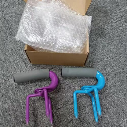 Hand Tiller Garden Tool Lawn Aerator Spike Manual Tool 2 Pack - color: Purple and Blue