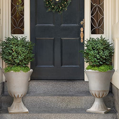 Worth 22'' Tall Urn Planters for Outdoor Plants Set of 2, Large Flower Pots - color: Beige