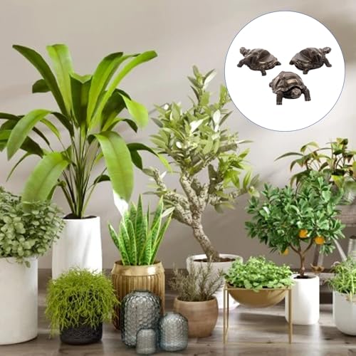 3Pcs Turtle Resin Pot Feet – Decorative Plant Stand Risers for Indoor/Outdoor Flower Pots, Durable & Weatherproof Planter Supports (Turtle Design)