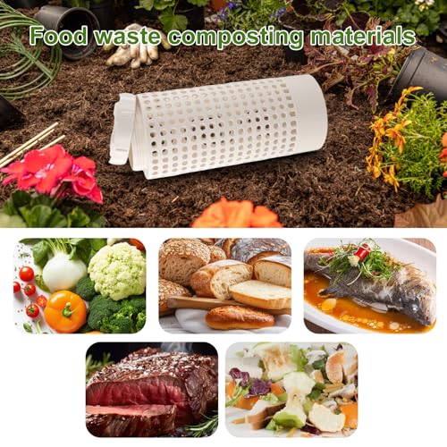 Underground Worm Farm, Outdoor In-Ground Compost Bin 4.3"x4.3"x11" 2Gallons