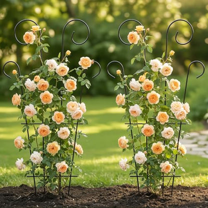 4 Pack 43'' Large Metal Plant Trellis for Climbing Plants - size: 43 inch