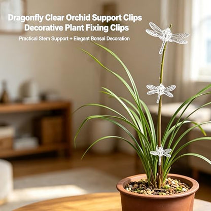 100pcs Plant Clips, Orchid & Dragonfly Clips Garden Support Clips for Climbing Vine, Flower and Orchid Plant Fixing