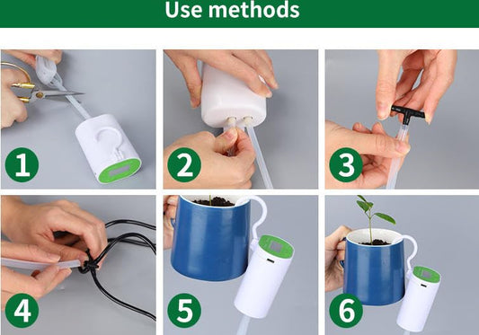 Automatic Plant Watering System with Digital Timer, DIY Drip Irrigation Kit for Indoor & Outdoor Plants, Programmable Self Watering System for Potted Plants, Garden, Balcony & Greenhouse, BY03
