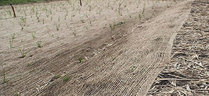 AK Trading CO. Jute Erosion Control, Soil Saver Mesh Blanket - 48" Wide x 75 Yard Roll (225 feet Long) - 900 Sq. Ft. Coverage - size: 75 Yards