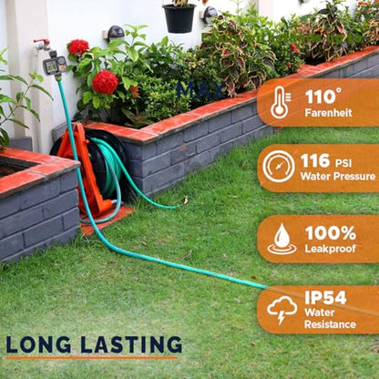 Morvat Programmable Outdoor Garden Hose Sprinkler Timer with Rain Delay