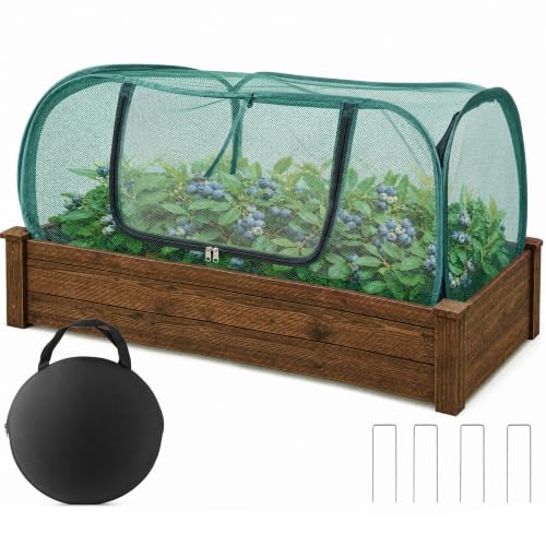 Pop Up Mesh Plant Cover 33% Sunblock Foldable for Raised Garden Beds