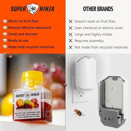 Super Ninja Fruit Fly Traps for Indoors, 2-Pack Fruit Fly Catcher - size: 2 Traps