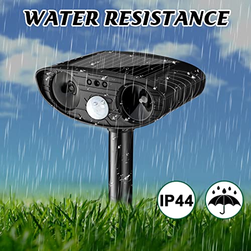 4 Pcs Ultrasonic Animal Repellent Solar Powered, Black, Green - color: Black,Green