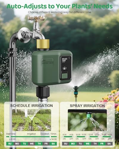 WiFi Water Timer for Garden Hose, 3 Pc Smart Sprinkler Controller - style: 3 Pc