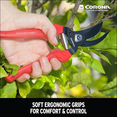 Corona BP 3214D ComfortGEL Bypass Hand Pruner, 3/4-inch cut , Red - size: 3/4 Inch