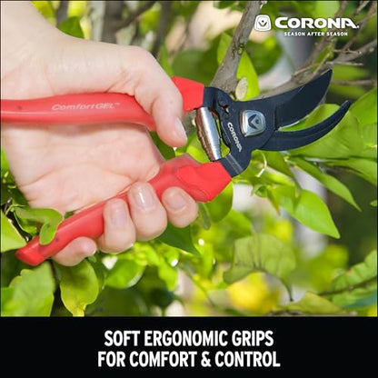Corona BP 3214D ComfortGEL Bypass Hand Pruner, 3/4-inch cut , Red - size: 3/4 Inch