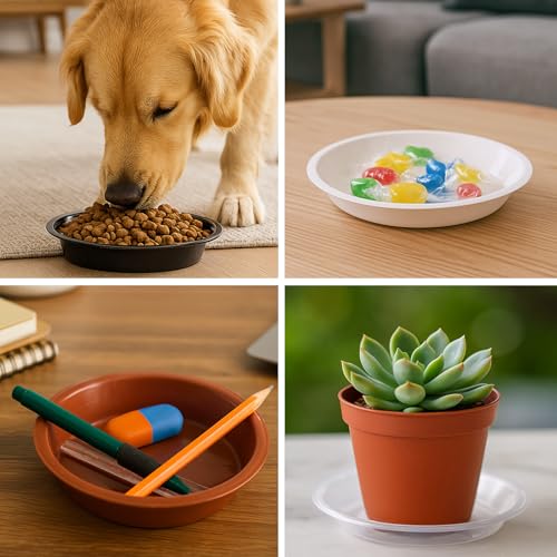 30 Pack Plant Saucer 5 Inches Plastic Drip Trays to Catch Water, Red - color: Red, size: 5 inch