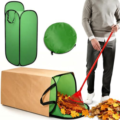 Leaf Bag Holder Stand with Extended Chute for 30 Gallon Lawn Waste Bags