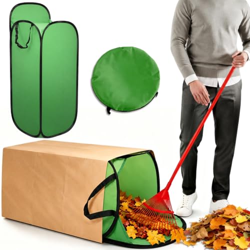 Leaf Bag Holder Stand with Extended Chute for 30 Gallon Lawn Waste Bags