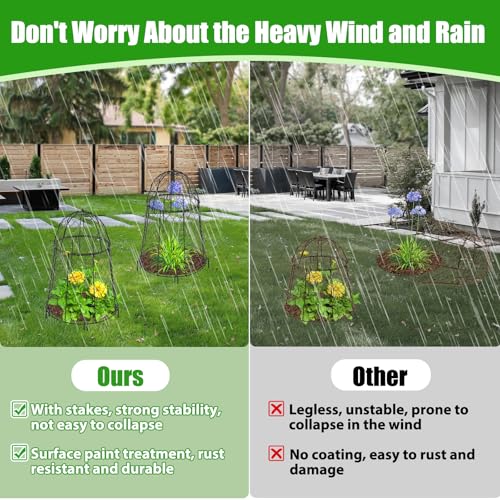 6 Pack Garden Cloches for Plants, Sturdy Chicken Wire Cloches Plant Cover