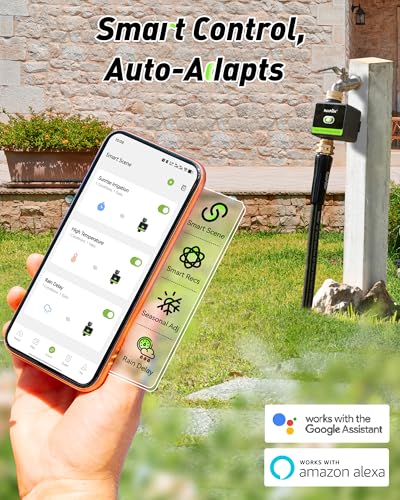 RAINPOINT WiFi Water Hose Timer with Brass Inlet&Outlet, Smart Sprinkler Timer for Watering with Gateway, WiFi Watering System for Garden, Automatic Irrigation System for Lawns and Yard - size: 1-Zone