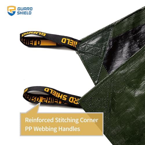 GUARD SHIELD Leaf Tarp with Handles, 6x6 Feet Tarps for Leaves, Heavy Duty Waterproof Tarps for Leaf Cleanup, Waste Debris Removal. - size: 6x6 Feet