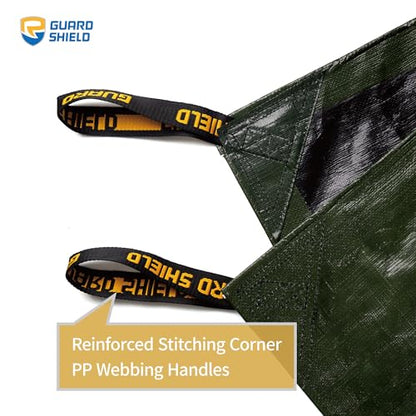 GUARD SHIELD Leaf Tarp with Handles, 6x6 Feet Tarps for Leaves, Heavy Duty Waterproof Tarps for Leaf Cleanup, Waste Debris Removal. - size: 6x6 Feet
