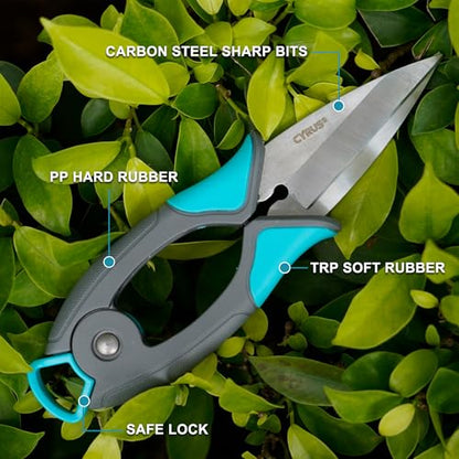 7 Inch Straight Blade Pruning Shears Carbon Steel Snips For Bonsai Flower - style: Pruning Snip 1