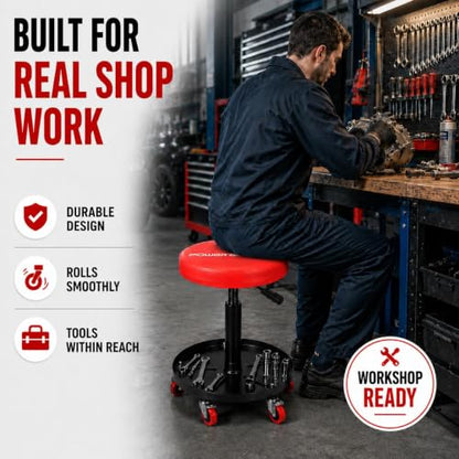 PowerSmart 330 LBS Capacity Roller Seat with 18"-23" Adjustable Height