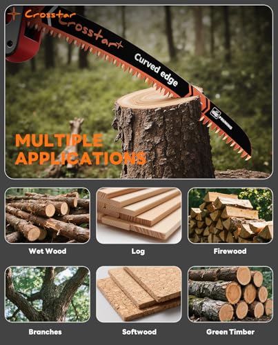 Crosstar 3 Pack Arc Edge Reciprocating Saw Blades,9inch 6TPI, Wood Pruning - size: 3pcs 9in