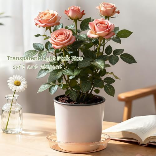 SupKing 9 Pack Plant Saucers (6inch /8inch /10inch) Multiple Color Plant Trays for Indoor Outdoor Plastic Flowerpot Saucers Thicker Plant Water Catcher Drip Trays for pots -Green/Yellow/Pale Pink - color: Multicolored, size: 6in/8in/10in